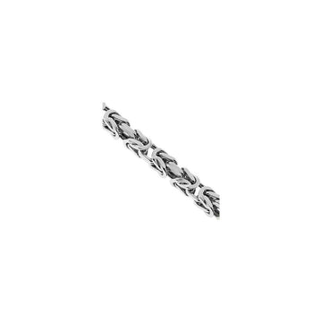 6MM 140 Square Byzantine .925 Sterling Silver Chain Sizes 8"-28" Inch